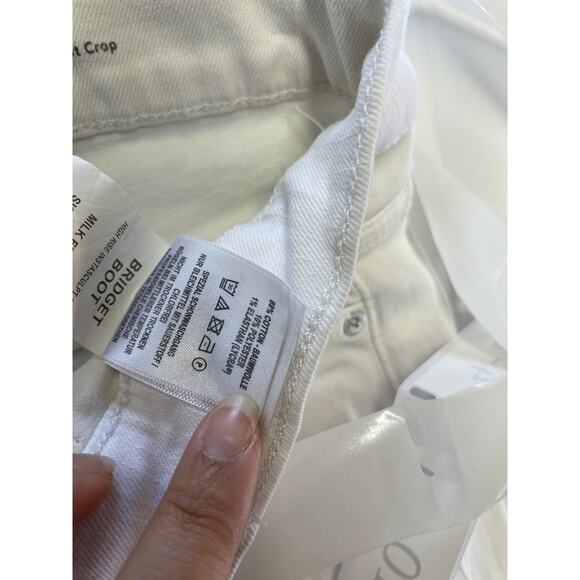 DL1961 Jeans‎ Womens 28 White Bridget Bootcut High Rise Instasculpt Crop Ripped - Picture 8 of 11